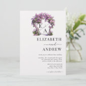 Blumenbogen | Baumhochzeit Einladung (Stehend Vorderseite)