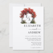 Blumenbogen | Baumhochzeit Einladung (Vorderseite)