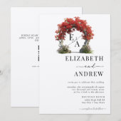 Blumenbogen | Baumhochzeit Einladung (Vorne/Hinten)