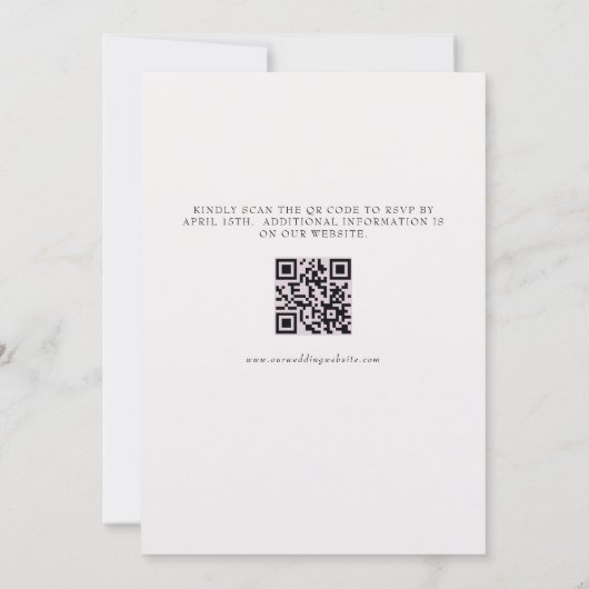 Blumenbogen | Baumhochzeit Einladung (Rückseite)