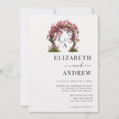 Blumenbogen | Baumhochzeit Einladung (Vorderseite)