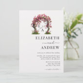 Blumenbogen | Baumhochzeit Einladung (Stehend Vorderseite)