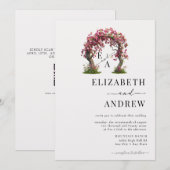 Blumenbogen | Baumhochzeit Einladung (Vorne/Hinten)