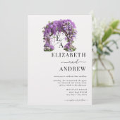 Blumenbogen | Baumhochzeit Einladung (Stehend Vorderseite)