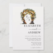 Blumenbogen | Baumhochzeit Einladung (Vorderseite)