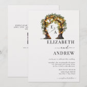 Blumenbogen | Baumhochzeit Einladung (Vorne/Hinten)