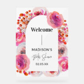 Blumenbogen Begrüßungszeichen Brautparty Akryllisc Acrylschild (Vorderseite)