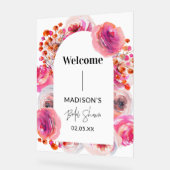 Blumenbogen Begrüßungszeichen Brautparty Akryllisc Acrylschild (Winkel)