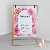 Blumenbogen Begrüßungszeichen Brautparty Akryllisc Acrylschild