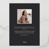 Blumenbogen Foto Abschluss Ankündigung (Rückseite)