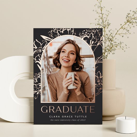 Blumenbogen Foto Abschluss Ankündigung