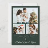 Blumenbogen Frohe Weihnachten Foto Feiertagskarte Einladung (Rückseite)