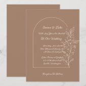Blumenbogen-Hochzeitseinladung Einladung (Vorne/Hinten)