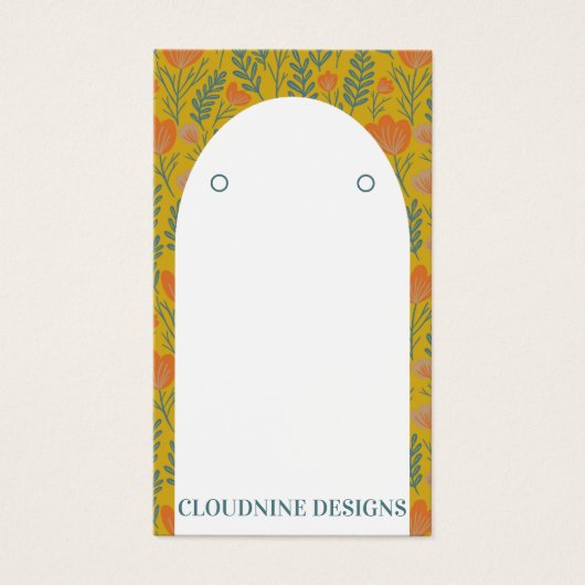 Blumenbogen mit Goldener Schmuckkarte (Vorderseite)