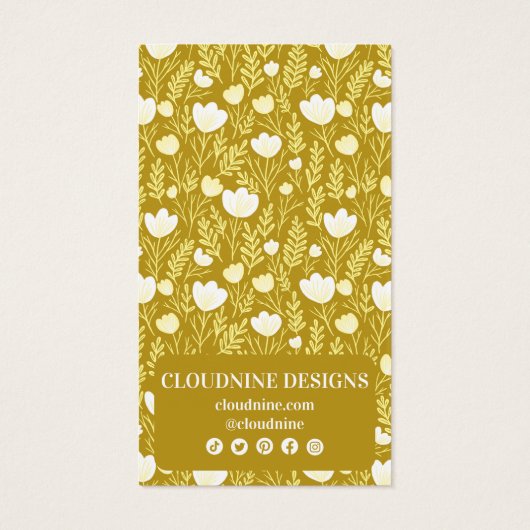 Blumenbogen mit Goldener Schmuckkarte (Rückseite)