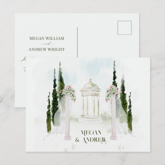 Blumenbogen Postkarte (Vorne/Hinten)