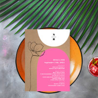 Blumenbögen Rosa Monogramm-Hochzeit