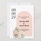 Blumenbogen Save the Date Einladung (Vorderseite)