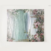 Blumenbogen zum Meer Hochzeitsfeier Wandteppich (Vorderseite (Horizontal))