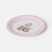 BlumenBoho Stammes- Teepee-junger wilder 3. Pappteller (Schrägansicht)