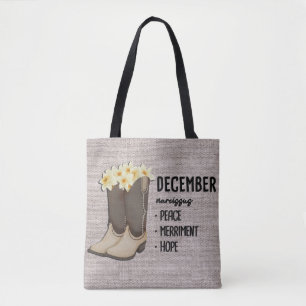 Blumenboot Geburtsmonat Blume/Dezember Narcissus Tasche