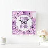 Blumenbörse Quadratische Wanduhr (Zuhause)