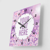 Blumenbörse Quadratische Wanduhr (Winkel)