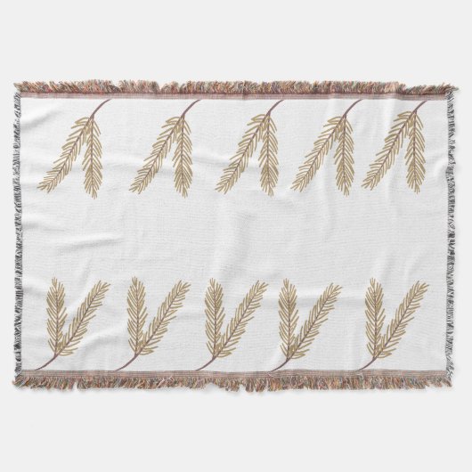 Blumenbotanic Illustré Nature Throw Blanket Decke (Vorderseite)