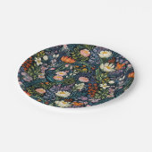 Blumenbotanische Abbildung Pappteller (Schrägansicht)