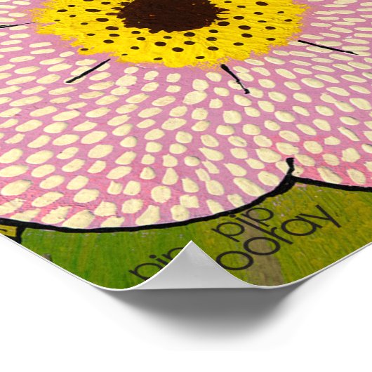 Blumenbotanische Künstlerimpression Print Poster (Ecke)