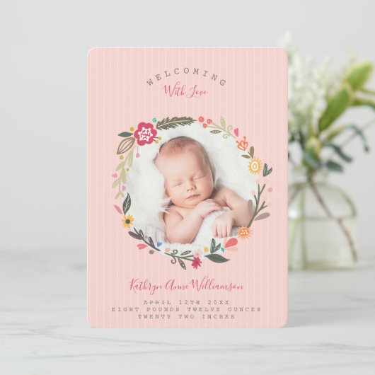 Blumenbotanischer Kreideblattverkündung Ankündigung (Stehend Vorderseite)