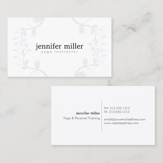 BLUMENBRANCHEN IN LICHTGRAD VISITENKARTE (Vorne/Hinten)