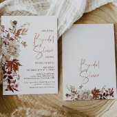 Blumenbraun Beige Fall von Liebe Brautparty Einladung