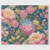 Blumenbraun - farbige Blume Geschenkpapier (Flach)