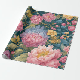 Blumenbraun - farbige Blume Geschenkpapier