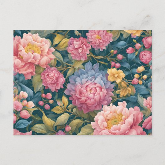 Blumenbraun - farbige Blume Postkarte (Vorderseite)