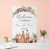 Blumenbraun-Hochzeitszeichen Acrylschild (Hochzeit)