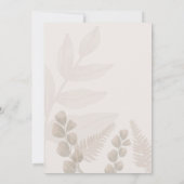 Blumenbraun Rosa Brautparty Einladung (Rückseite)