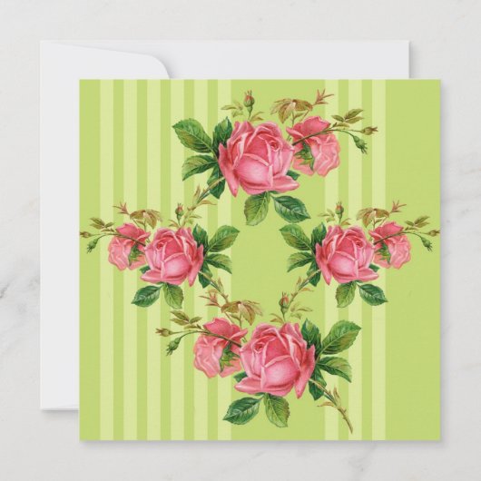 Blumenbraun Tee Einladung (Rückseite)