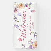 Blumenbraun-Wildblumen Mädchen-Dusche Banner (Vertikal)