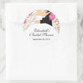 Blumenbräune Brautparty Sticker Rosa (Tasche)