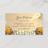 Blumenbraune Holzbaumbraue und Logo Visitenkarte (Rückseite)