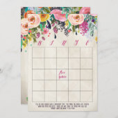BlumenBrautparty-Bingo-Karten Einladung (Vorne/Hinten)