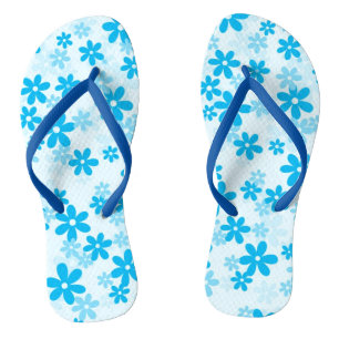 Blumenbreite Streifen, Frauen 4 - Mens 3 Flip Flop Badesandalen