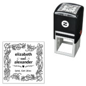 Blumenbride-Namen Hochzeitscouch Permastempel (Beispiel)