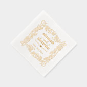 Blumenbride-Namen Hochzeitscouch Servietten Mit Folie (Rechts)