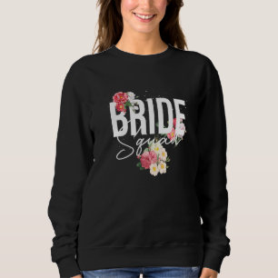 Blumenbride Squad Frauen Brautparty Blume Bridge Sweatshirt