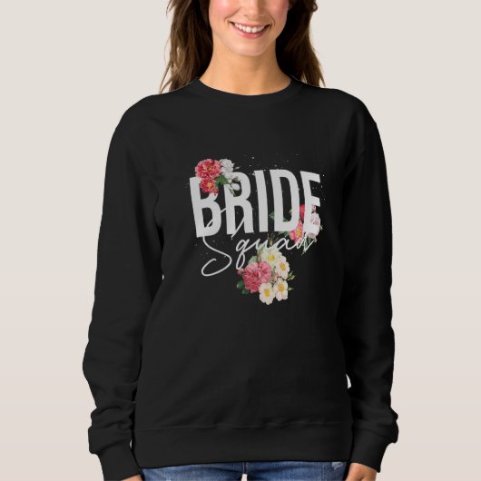 Blumenbride Squad Frauen Brautparty Blume Bridge Sweatshirt (Vorderseite)