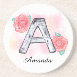 Blumenbrief A Getränkeuntersetzer