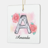 Blumenbrief A Keramikornament (Links)